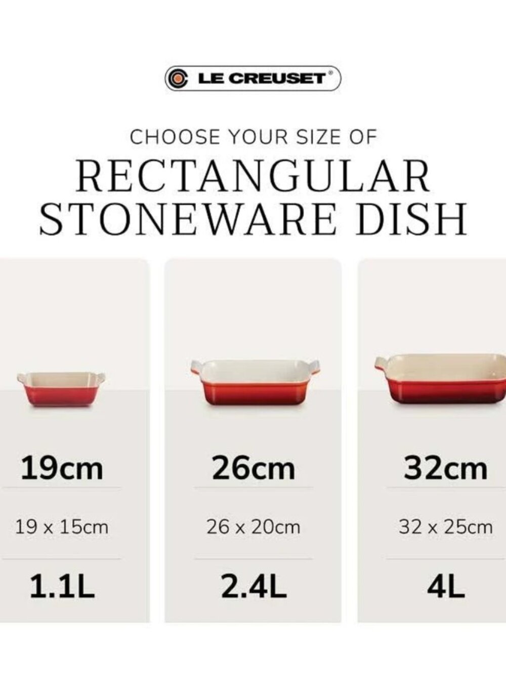 Le Creuset Heritage 26cm Color Flame Rectangular Casserole Dish NWT - Picture 9 of 10